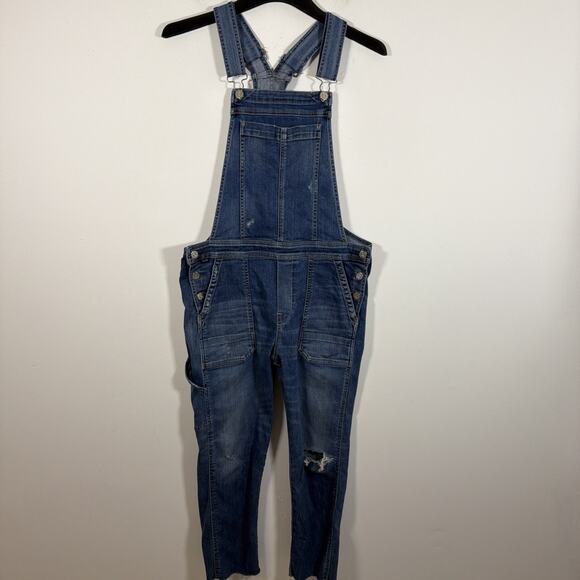 Citizens of Humanity Anthropologie Denim Jean Bib Overalls Small Distressed - Picture 13 of 13